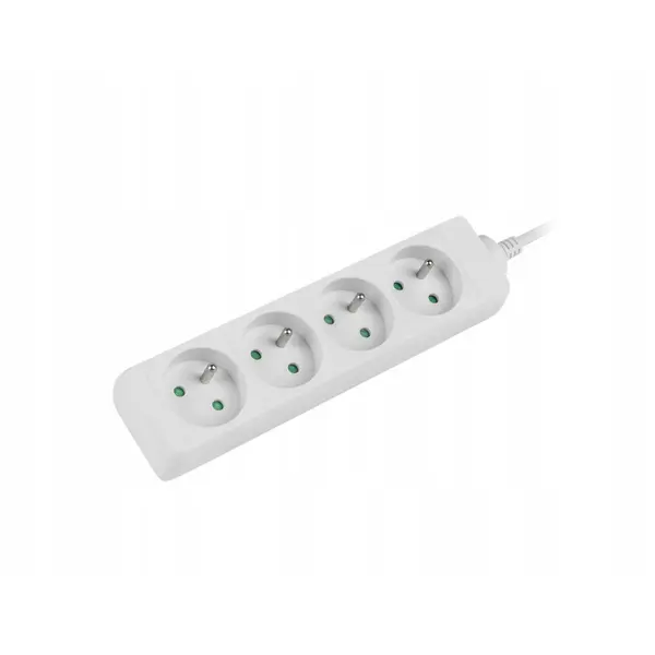 LANBERG Prelungitor, Lanberg, 1,5m, 4x 230V, cablu CU, Alb