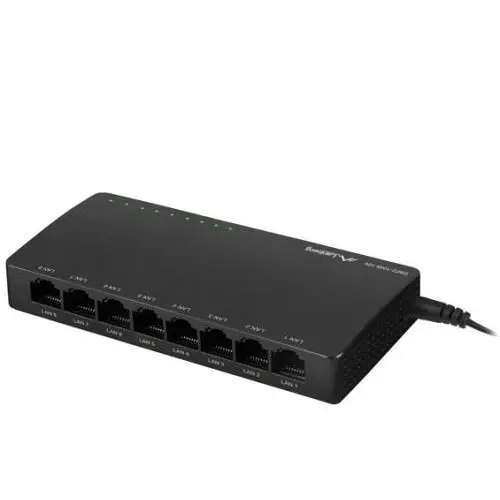 LANBERG Switch Lanberg DSP2-1008-12V, 8 porturi, Negru