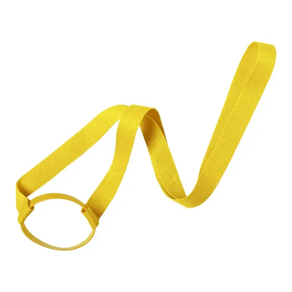 Lancup lanyard cu suport sticlă - galben