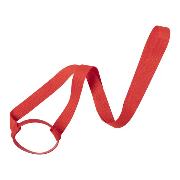 Lancup lanyard cu suport sticlă - roșu