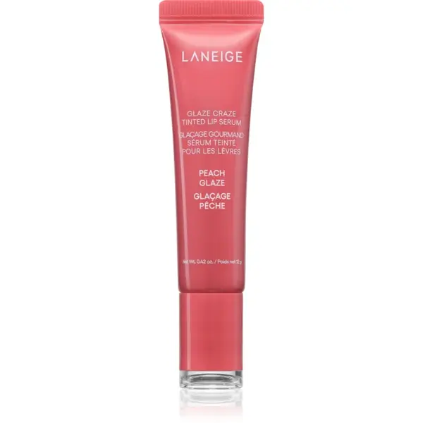 LANEIGE Glaze Craze Tinted Lip Serum balsam de buze colorat culoare Peach Glaze 12 g
