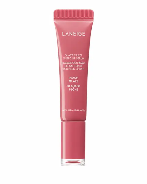 LANEIGE – Glaze Craze Tinted Lip Serum (Peach Glaze), 12g