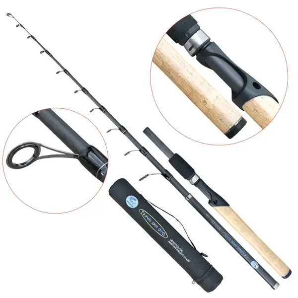 Lanseta biban/avat din carbon Baracuda Travel Spin de 2.4 m, putere aruncare 10-40 g