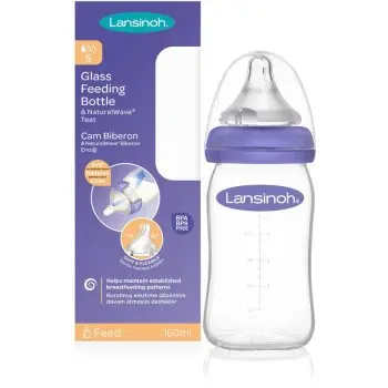 Lansinoh NaturalWave Glass biberon pentru sugari
