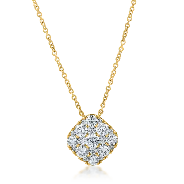 Lant cu pandantiv din aur galben cu diamante de 1.2ct