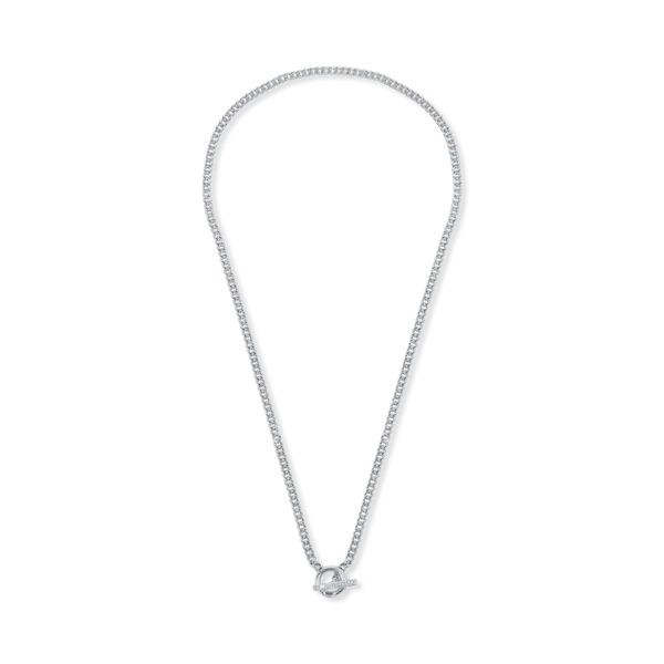 Lant din aur alb cu diamante de 0.47ct