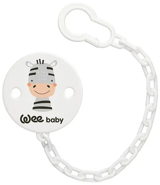 Lanț pentru suzetă Wee Baby - Patterned, zebră
