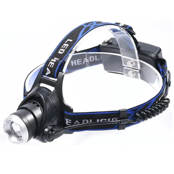 lanterna de cap cu acumulator 1 led 10w, include 2 x 18650, tl-7022 ted