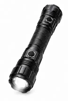 Lanterna de mana LED CB B201 4 LED Alb + Rosu + Albastru + Galben Acumulator 3750 mAh Zoom Reglabil
