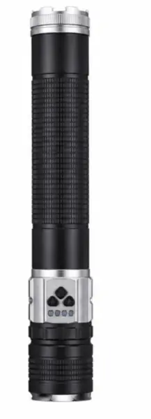 Lanterna de mana LED COBA CB G909 cu 3 culori de Iluminare Alb Galben Albastru Power Bank
