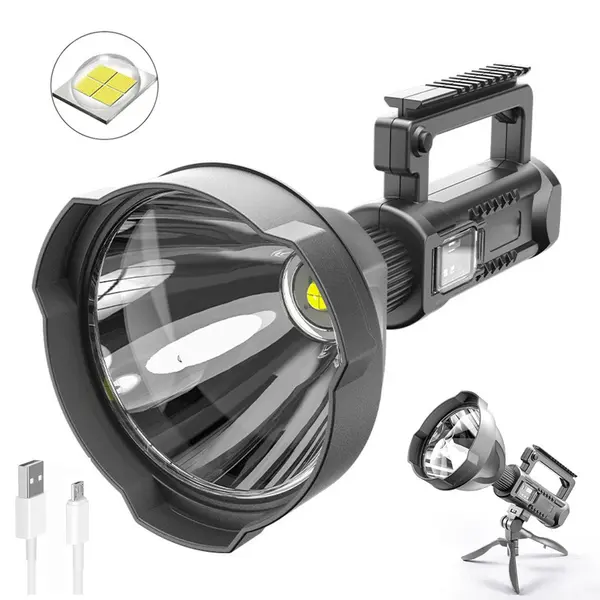 Lanterna de Mana W590 cu TREPIED , Baterie Externa 1000W LED foarte puternic P50