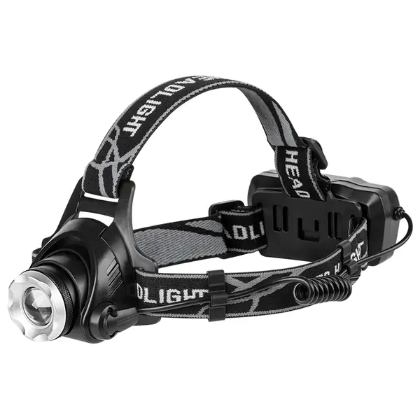 Lanternă frontală LED 10W cu zoom și acumulatori, 300 lm, Rebel URZ0936-1