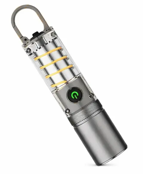Lanterna LED portabila CB 936 TG telescopica 5 moduri incarcare USB si capac pentru lumina