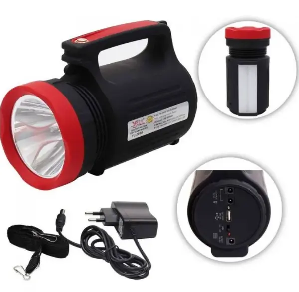 Lanterna LED Profesionala Acumulator 3000mAh 8h Autonomie Raza 500m
