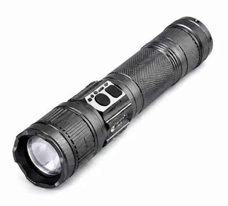 Lanterna LED Profesionala COBA CB G910 Zoom Telescopic 5 culori de lumina corp din aluminiu