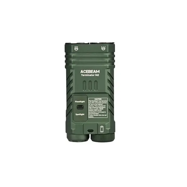 Lanterna profesionala reincarcabila Acebeam Terminator M2 Green, 3200 lumeni, 500 m