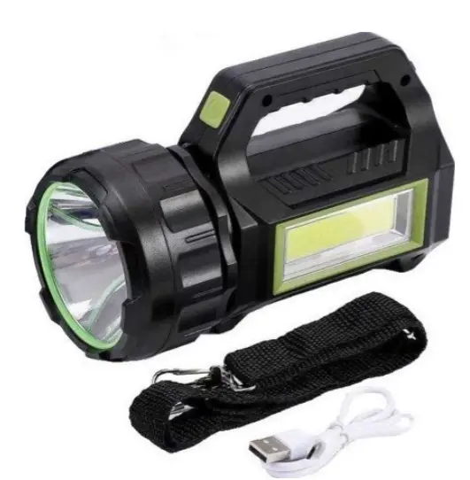 Lanterna Solara HEL T95 - 10W LED+COB, 3600mAh Li-Ion, 7 Moduri, USB+Solar, Lumina Rosie