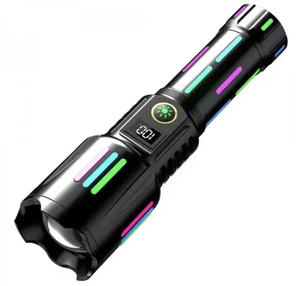 Lanterna tactica de mana L550 cu baterie 26650mah incarcare USB Type C si Zoom