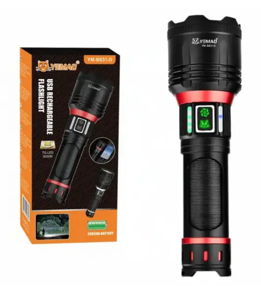 Lanterna tactica YM B631 D de 2500LM baterie 26650 (5000 mAh)