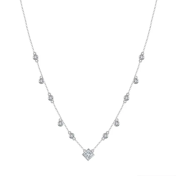Lantisor argint 925, JW1764, model elegant, placat cu rodiu