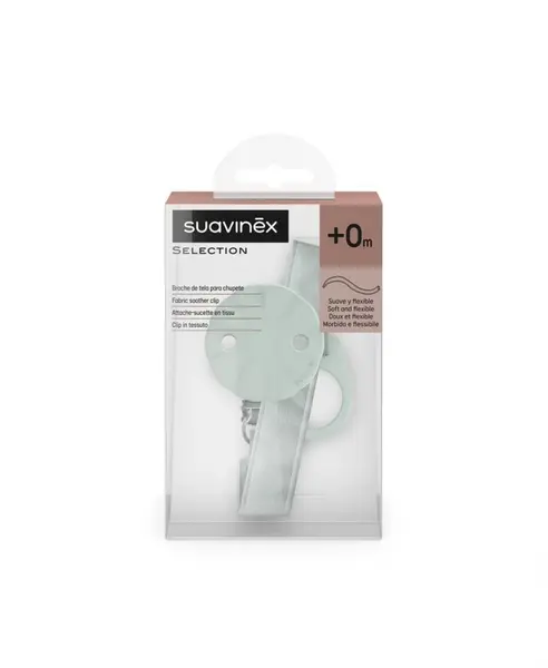 Lantisor clips pentru suzeta Suavinex Wonderland verde