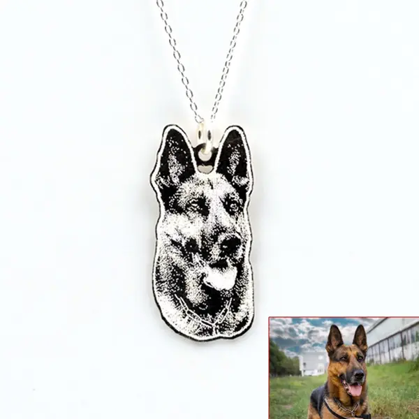 Lantisor cu pandantiv din argint, personalizat-My pet