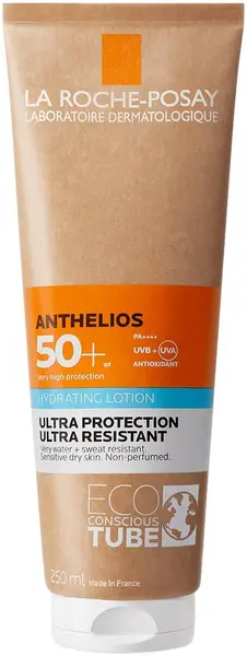 Lapte de corp cu protecție solară La Roche-Posay Anthelios, SPF50+, ambalaj ecologic, 250 ml
