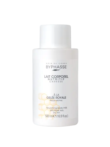 Lapte de corp hranitor cu laptisor de matca pentru pielea uscata, 500ml, Byphasse