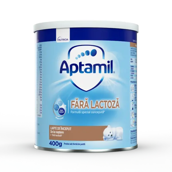 Lapte de inceput de la nastere fara lactoza, 400g, Aptamil
