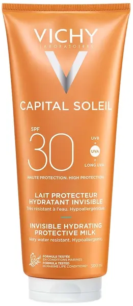 Lapte de protecție solară pentru față și corp Vichy Capital Soleil, SPF30, 300 ml