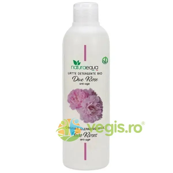Lapte Demachiant Bio cu 2 Trandafiri Rosa Rugosa si Muscosa 250ml
