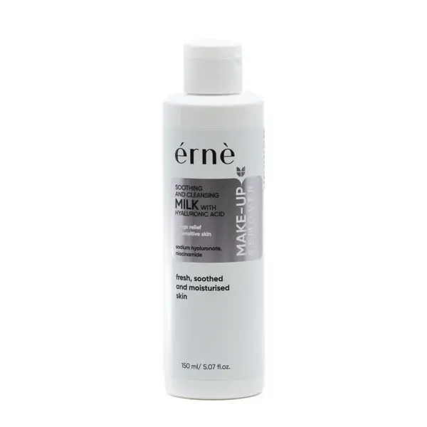Lapte demachiant pentru piele sensibila cu Acid Hialuronic, 150ml, Erne
