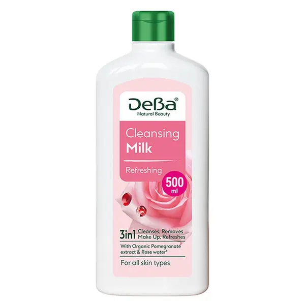 Lapte demachiant revigorant DEBA Natural Beauty, Rubella | 500 ml