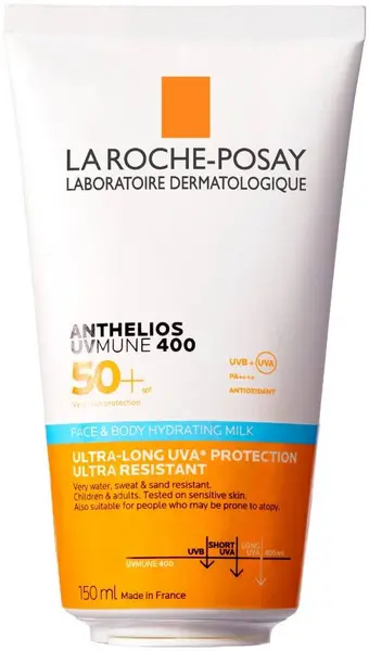 Lapte hidratant cu protecție solară La Roche-Posay Anthelios, SPF50+, 150 ml