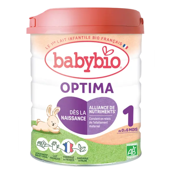 Lapte praf bio 0-6 luni Optima 1, 800g, BabyBio