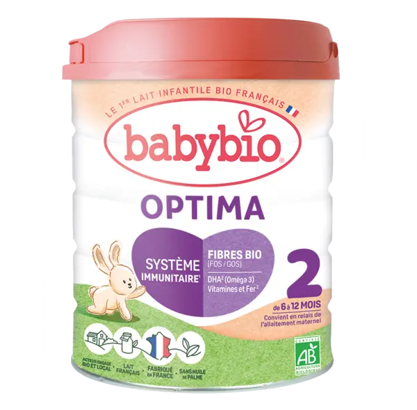 Lapte praf bio 6-12 luni Optima 2, 800g, BabyBio