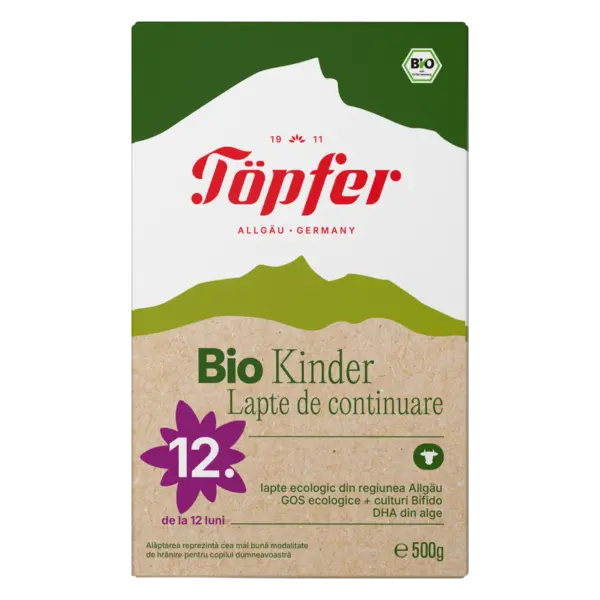 Lapte praf Bio Kinder Organic de la 12 luni, 500g, Topfer