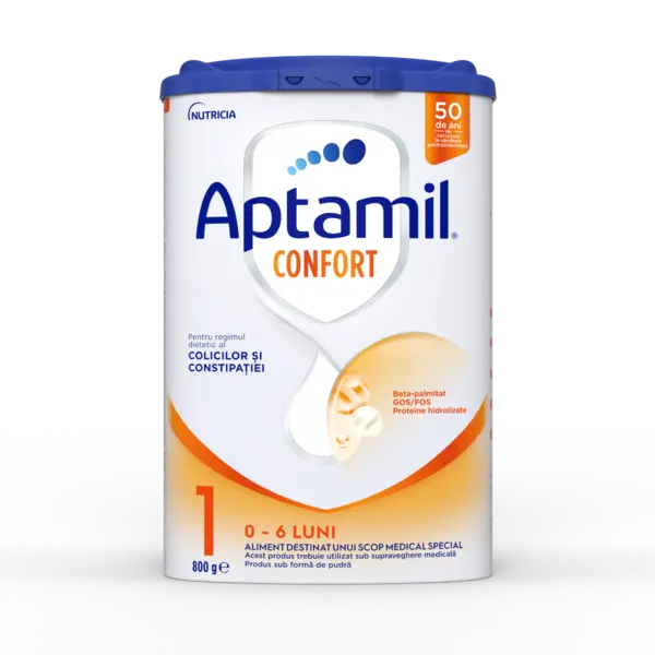 Lapte praf Confort 1, 0-6 luni, 800g, Aptamil