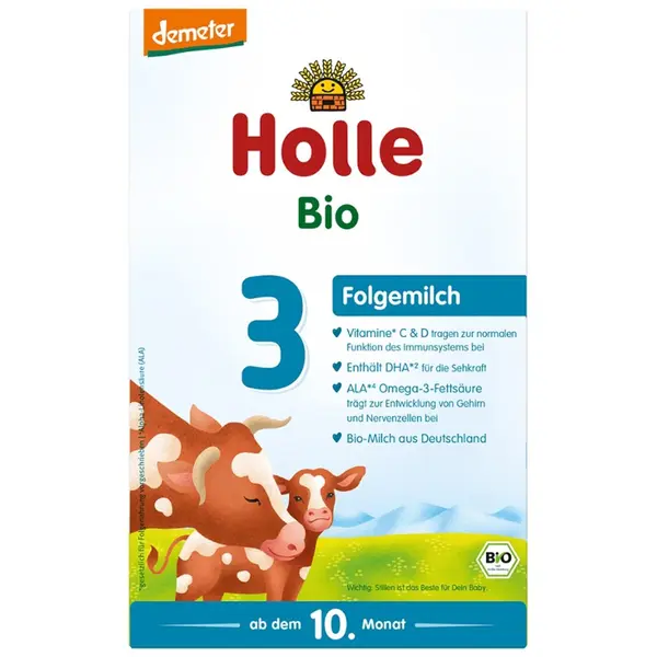 Lapte praf de vaca pentru sugari 10 luni Formula 3 demeter, eco - 600 g