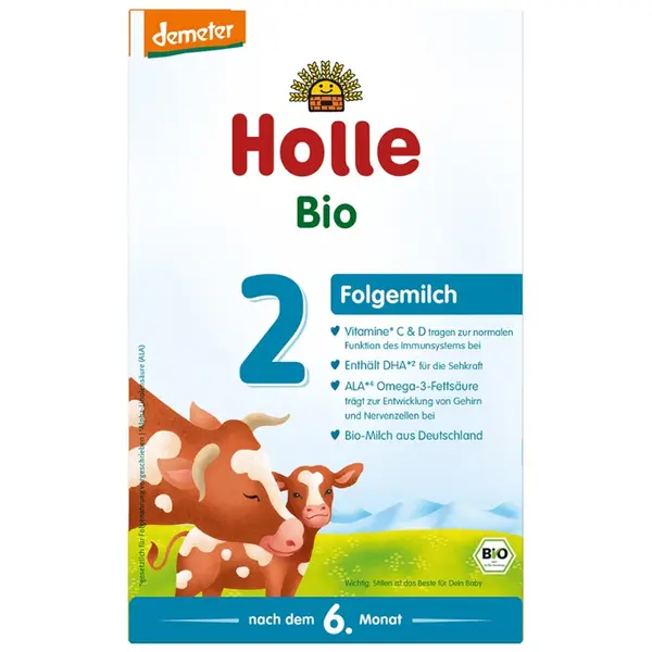 Lapte praf de vaca pentru sugari 6 luni Formula 2 demeter, eco - 600 g