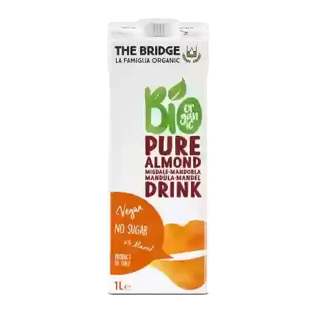 Lapte vegetal de migdale 6% fara zahar 1l eco-bio, The Bridge