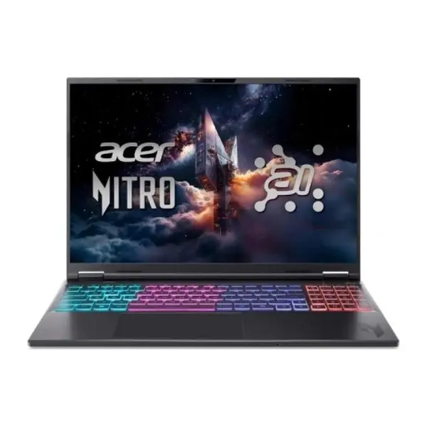 Laptop Acer Nitro 16S AI AN16S-61-R1MY NH.QXJEX.006, AMD Ryzen AI 7 350, 16 inch, RAM 16GB, SSD 1TB, nVidia GeForce RTX 5060 8GB, Fara sistem de operare, Obsidian Black