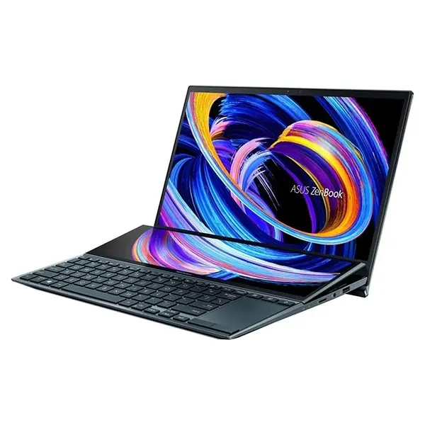 Laptop Asus Zenbook Duo 14 (ux482ea), Intel Core i7-1165G7, 14", Rezolutie FullHD, Touchscreen, 16 GB DDR4, SSD de 512 GB, Intel Iris Xe Graphics