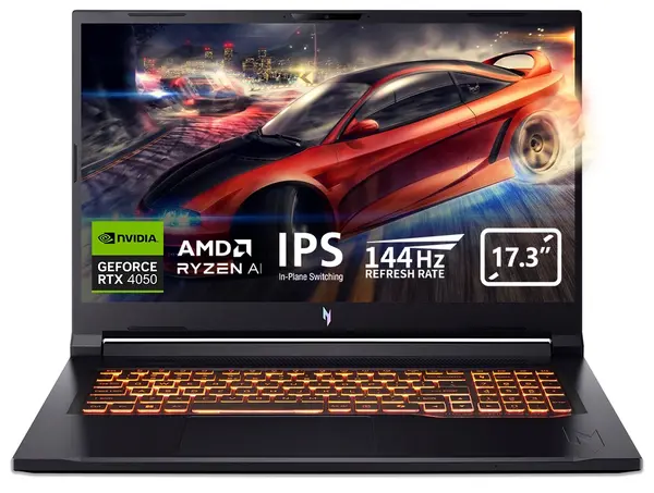 Laptop de gaming Acer - Nitro V17 ANV17-61, 17.3'', FHD, Ryzen Al 5, 144 Hz, RTX 4050