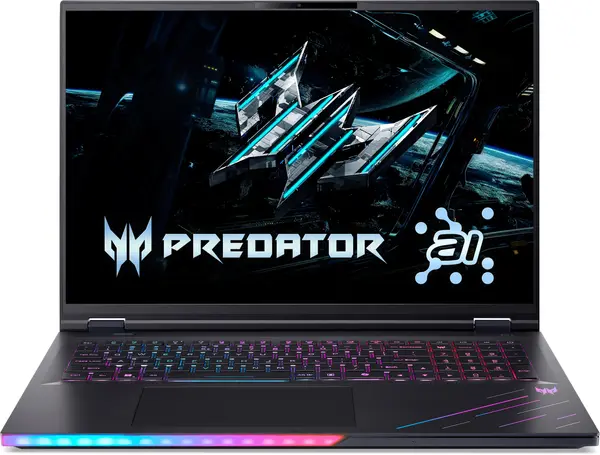 Laptop de gaming Acer - Predator Helios 18 AI, 18'', WQXGA, Ultra 9, 250Hz, RTX 5080, 64GB/6TB