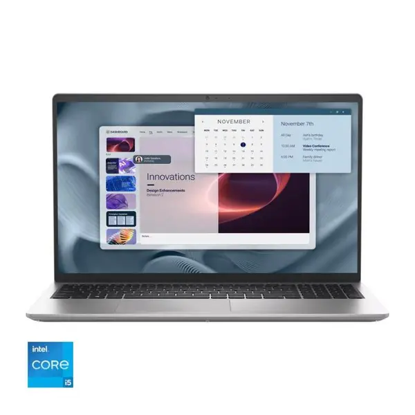 Laptop Dell Pro 15 Essential PV15250, 15.6", 120Hz, Intel i5-1334U, 16GB RAM, 1TB SSD, Intel UHD Graphics, Windows 11 Pro, Argintiu