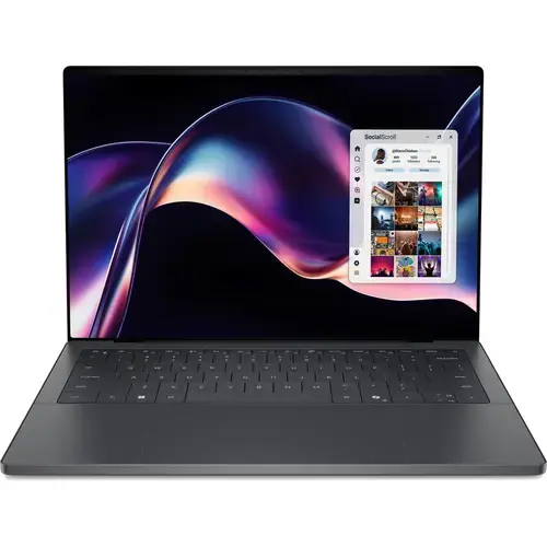 Laptop DELL XPS 14 DA14260 (Procesor Intel® Core™ Ultra X9 388H (18M Cache, up to 5.1 GHz) 14inch 2.8K OLED 20-120Hz Touch, 64GB LPDDR5X, 2TB SSD, Intel Arc B390 Graphics, Windows 11 Pro, Gri)