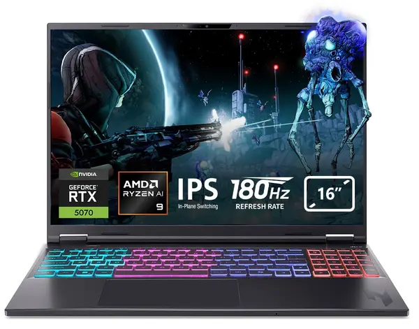 Laptop gaming Acer - Nitro 16S AI AN16S-61-R352, 16'', WUXGA, Ryzen 9, 180Hz, RTX 5070