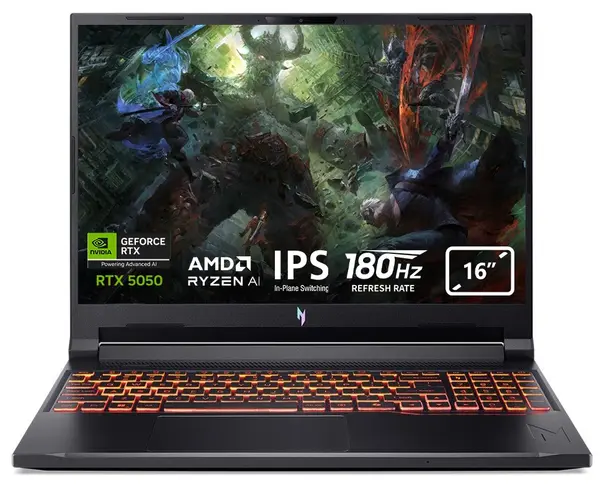 Laptop gaming Acer - Nitro V16 AI ANV16-61-R1PQ, 16'', FHD, Ryzen 7 AI, 180Hz, RTX 5050, 128 GB RAM