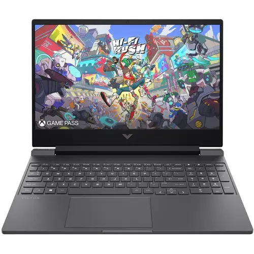 Laptop Gaming HP Victus 15-fa2107nn (Procesor Intel® Core™ 5 210H (12M Cache, up to 4.80 GHz), 15.6inch FHD IPS 144Hz, 24GB DDR5, 1TB SSD, NVIDIA GeForce RTX 5050 @8GB, Negru/Gri)